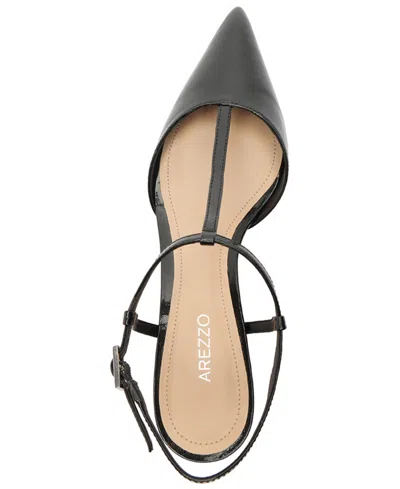 Arezzo Teagan Ankle Strap Pointed Toe Pump In Black