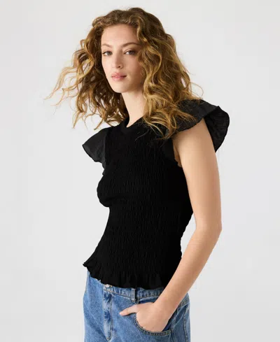 Steve Madden Cecilie Top In Black