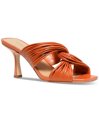 Michael Kors Michael  Women's Alessia Twisted Sandals In Orange