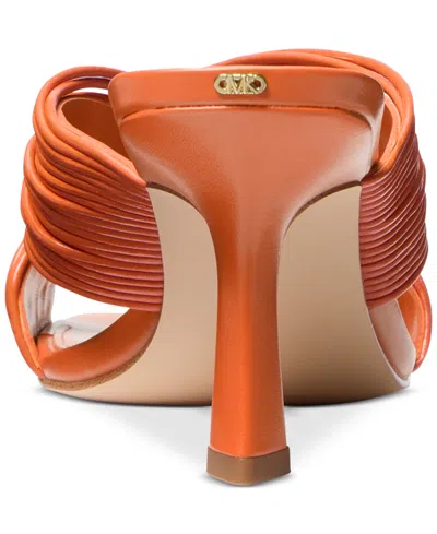 Michael Kors Michael  Women's Alessia Twisted Sandals In Orange