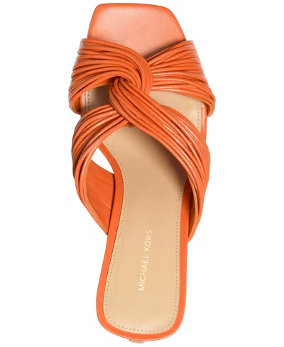 Michael Kors Michael  Women's Alessia Twisted Sandals In Orange