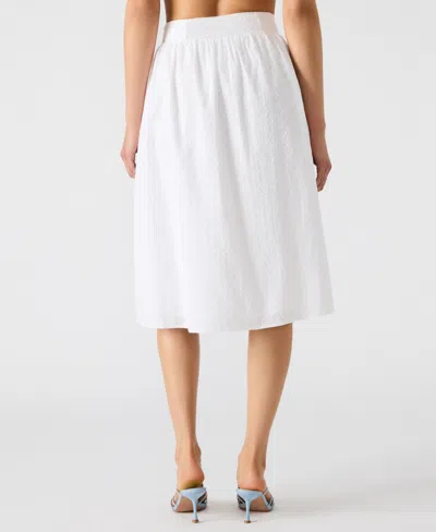 Steve Madden Carlynn Eyelet Cotton Skirt In White