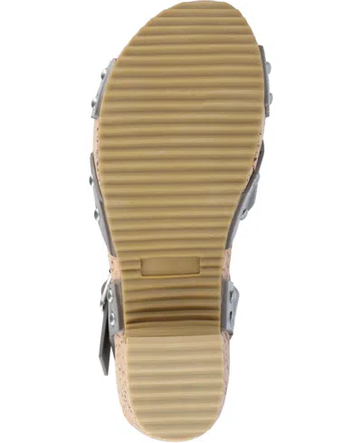 Journee Collection Womens Valentina Heeled Sandals In Gray