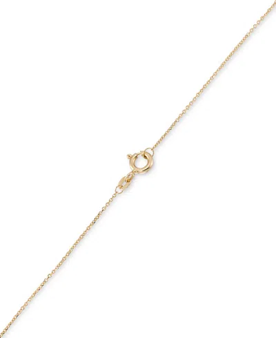 Macy's Openwork Clover Design Five Station 18" Collar Necklace In 10k Gold In Gold