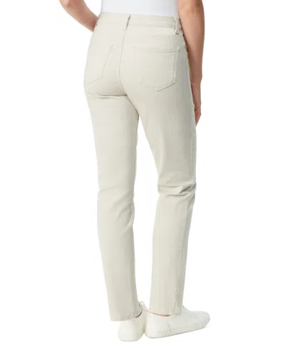Gloria Vanderbilt Women's Amanda Colored Twill Straight-leg Jeans In White