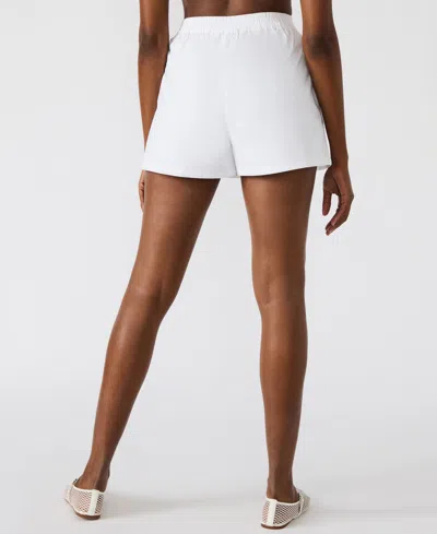 Steve Madden Malena Easy Pull-on Cotton Blend Shorts In White