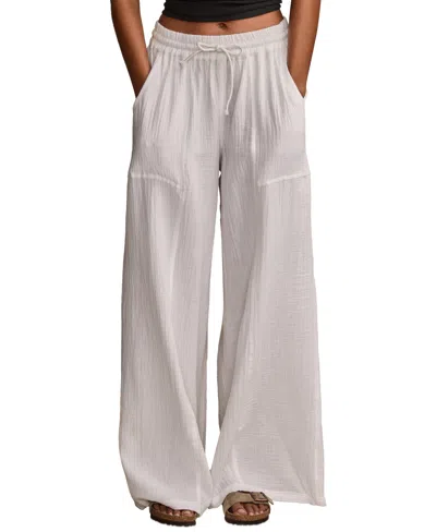 Lucky Brand Women's Beachy Gauze Pant In White