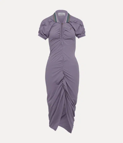 Vivienne Westwood Knee Length Dress Asymmetrical Hem In Purple