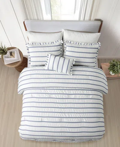 Sunham Kona Seersucker 4-pc. Comforter Sets