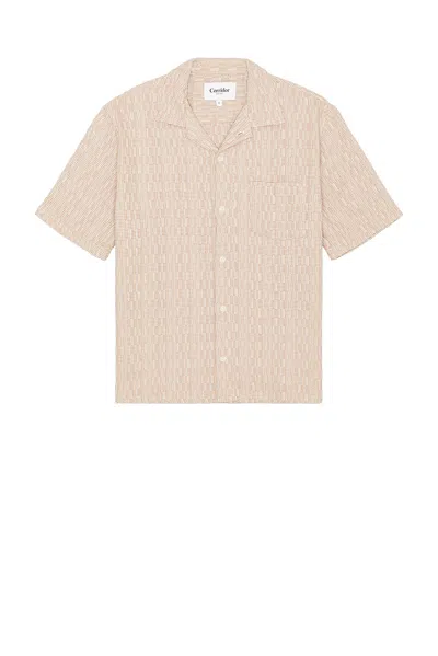 Corridor Rainbow Weave Short Sleeve Shirt In Neutral