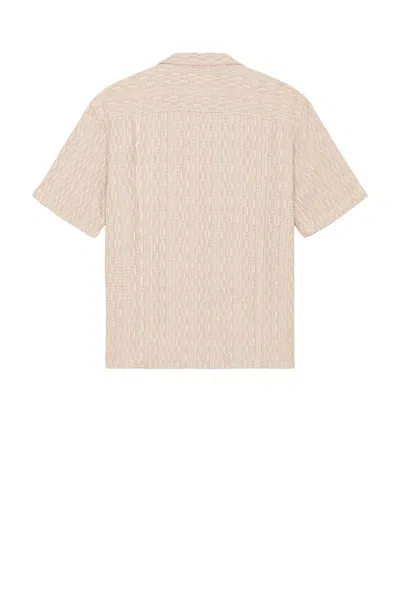 Corridor Rainbow Weave Short Sleeve Shirt In Neutral