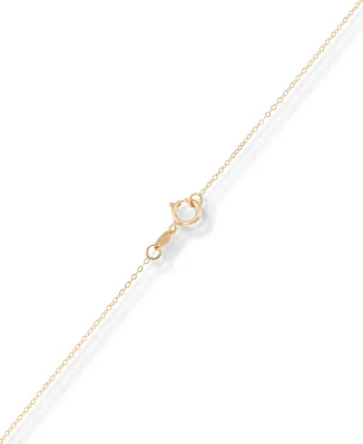 Macy's Sunbeam & Polished Reversible Bead Frame Clover 18" Pendant Necklace In 10k Gold In Gold