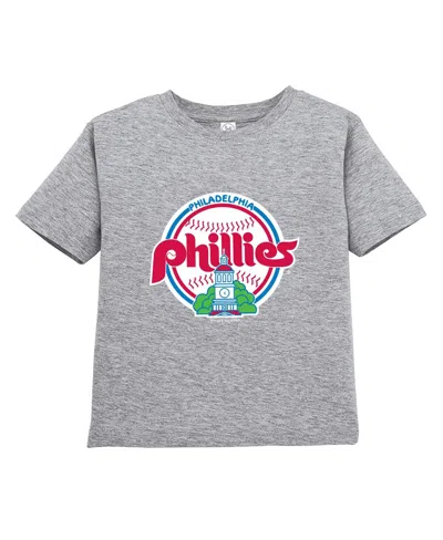Soft As A Grape Toddler Red/gray Philadelphia Phillies Cooperstown Collection T-shirt, Set Of 2 In Gray