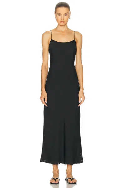 Totême Toteme Silk Satin Slipdress In Black