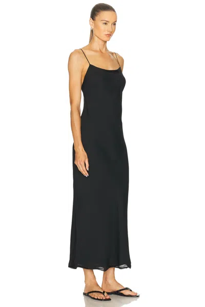 Totême Toteme Silk Satin Slipdress In Black