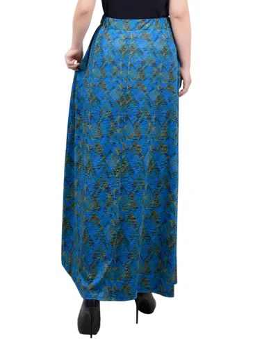 Ny Collection Women's Chiffon Maxi Skirt In Blue