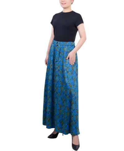 Ny Collection Women's Chiffon Maxi Skirt In Blue