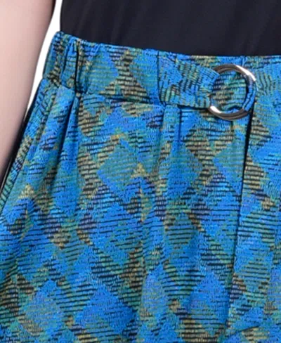 Ny Collection Women's Chiffon Maxi Skirt In Blue