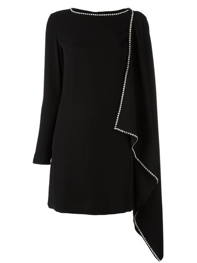 Mcq By Alexander Mcqueen Dress With Embellished Cape Detail