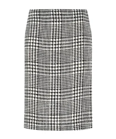 Gianluca Capannolo Houndstooth Midi Skirt - White