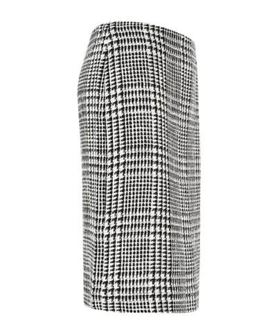 Gianluca Capannolo Houndstooth Midi Skirt - White