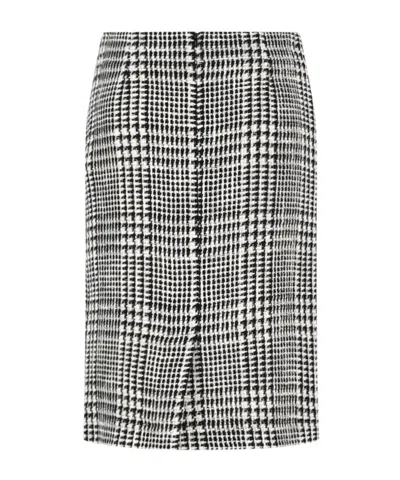 Gianluca Capannolo Houndstooth Midi Skirt - White
