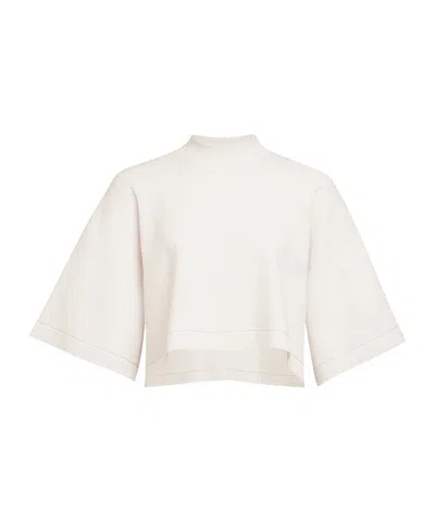 Alaïa Cropped Cotton And Wool-blend T-shirt