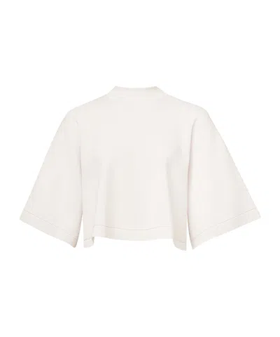 Alaïa Cropped Cotton And Wool-blend T-shirt