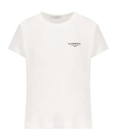 Givenchy White Cotton Jersey Crewneck T-shirt In Animal Print