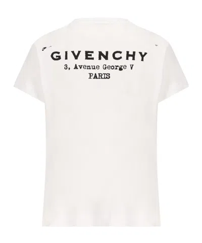 Givenchy White Cotton Jersey Crewneck T-shirt In Animal Print