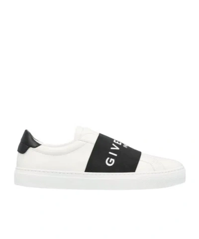 Givenchy Urban Street Leather Sneakers With Elastic Band In White