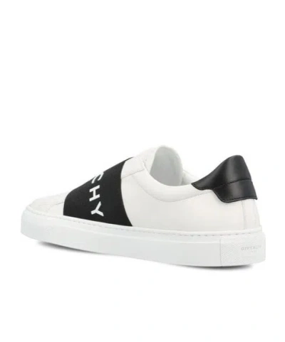 Givenchy Urban Street Leather Sneakers With Elastic Band In White
