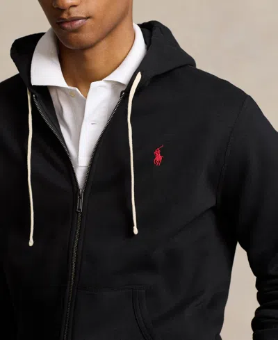 Polo Ralph Lauren Zip Sweatshirt With Front Pockets And Hood In Blue