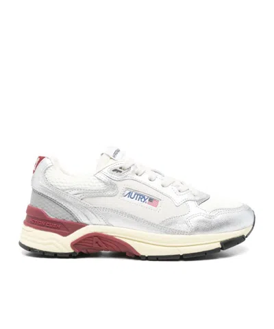 Autry Hyperway Metallic Sneakers In White