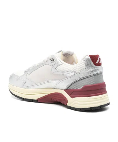 Autry Hyperway Metallic Sneakers In White