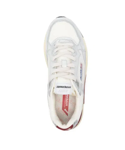 Autry Hyperway Metallic Sneakers In White