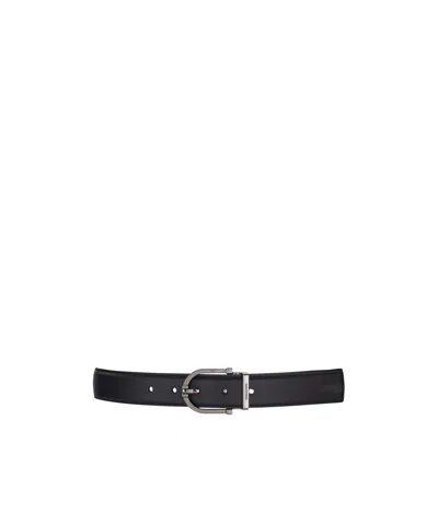 Ferragamo Double-sided Adjustable Belt In Black