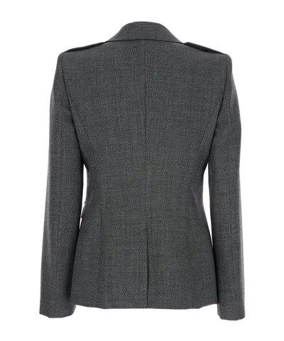 Alexander Mcqueen Fitted Silhouette With Epaulettes And Flap Pockets