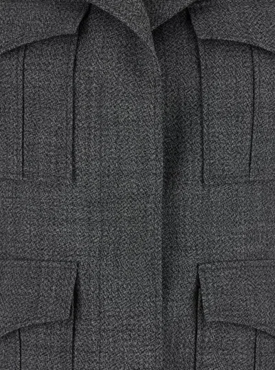 Alexander Mcqueen Fitted Silhouette With Epaulettes And Flap Pockets