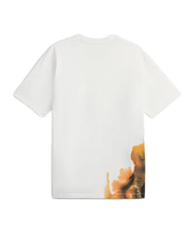Y-3 White Crewneck Graphic T-shirt In White