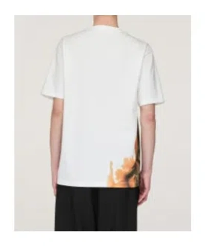 Y-3 White Crewneck Graphic T-shirt In White