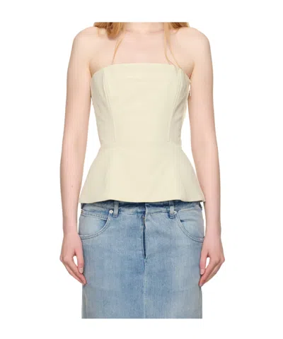 Jean Paul Gaultier Ssense Exclusive Beige Topstitching Corset Top In Neutral