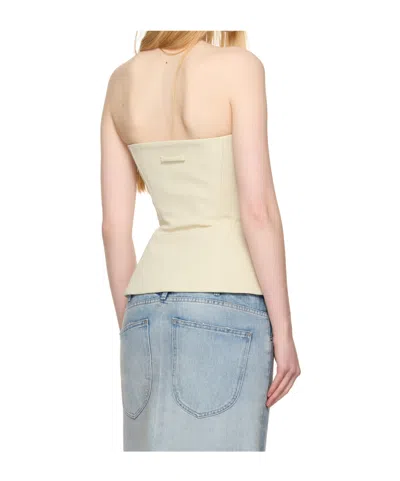 Jean Paul Gaultier Ssense Exclusive Beige Topstitching Corset Top In Neutral