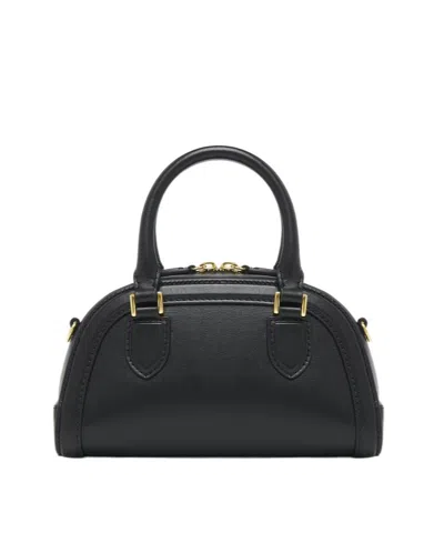 Alexander Mcqueen Mini Leather Birdee Boston Cross-body Bag In Black