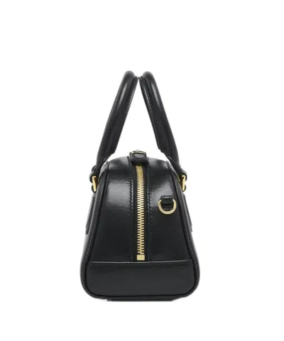 Alexander Mcqueen Mini Leather Birdee Boston Cross-body Bag In Black
