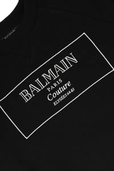 Balmain Long Sleeve Sweatshirt In Black