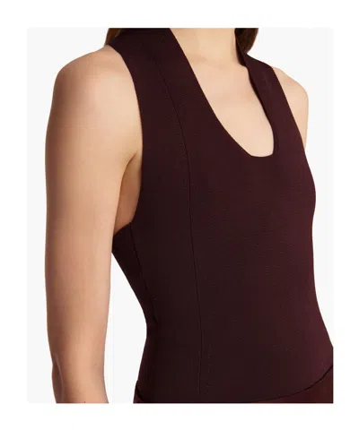 Khaite Toto Stretch-knit Halterneck Bodysuit In Brown