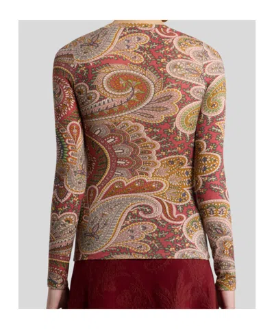 Etro Women Yellow Wool Blend Top In Brown