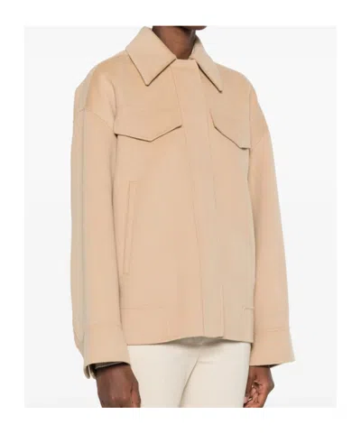 Sportmax Wool Short Coat In Brown