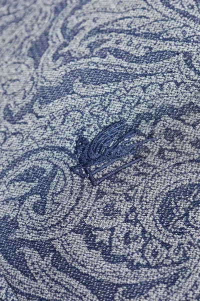 Etro Jacquard Bomber Jacket Featuring Paisley Pattern In Blue
